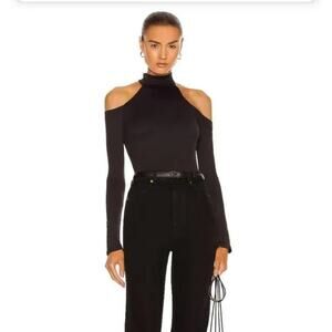 ALIX NYC Leona Cutout Turtleneck Bodysuit in Black Size XS NEW